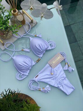 White Brazilian Triangle Bikini Set